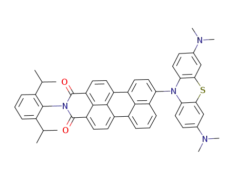 N-(2,6-diisopropylphenyl)-9-(3,7-bis(dimethylamino)phenothiazine-10-yl)perylene-3,4-dicarboximide