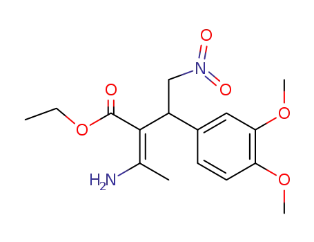 Benzenepropanoic acid,
a-(1-aminoethylidene)-3,4-dimethoxy-b-(nitromethyl)-, ethyl ester