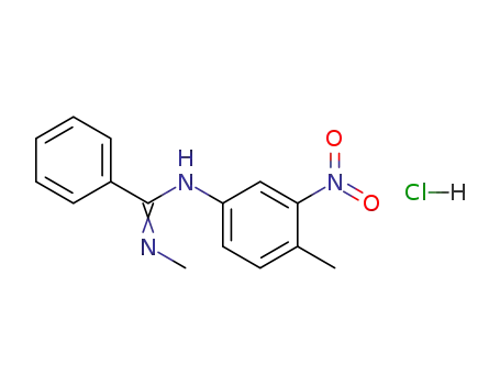 Molecular Structure of 92835-99-9 (N-Methyl-N'-(4-methyl-3-nitro-phenyl)-benzamidine; hydrochloride)