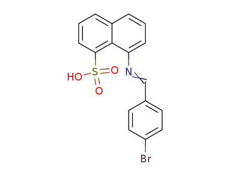 Molecular Structure of 90094-16-9 (1-Naphthalenesulfonic acid, 8-[[(4-bromophenyl)methylene]amino]-)