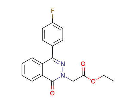 Molecular Structure of 132544-81-1 ([4-(4-Fluoro-phenyl)-1-oxo-1H-phthalazin-2-yl]-acetic acid ethyl ester)