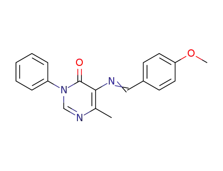 4(3H)-Pyrimidinone,
5-[[(4-methoxyphenyl)methylene]amino]-6-methyl-3-phenyl-