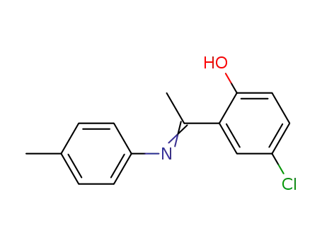 Molecular Structure of 105533-44-6 (Phenol, 4-chloro-2-[1-[(4-methylphenyl)imino]ethyl]-)