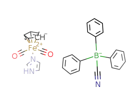 iron cyclopentadienyldicarbonylimidazole triphenylcyanoborate