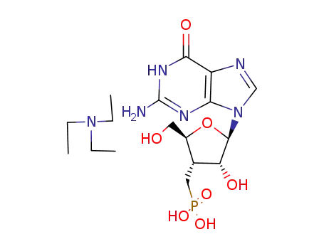 9-(3-deoxy-3-phosphonomethyl-β-D-ribofuranosyl)guanine triethylammonium salt