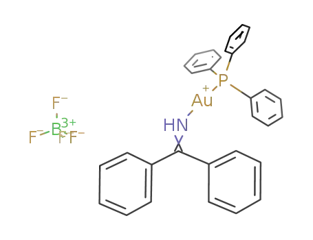 (benzophenoneimine)(triphenylphosphane)gold(I) tetrafluoroborate