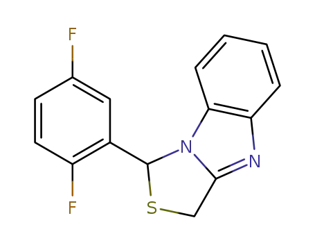 Molecular Structure of 138226-11-6 (1-(2',5'-difluorophenyl)-1H,3H-thiazolo<3,4-a>benzimidazole)