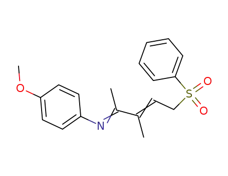 [(E)-4-Benzenesulfonyl-1,2-dimethyl-but-2-en-(E)-ylidene]-(4-methoxy-phenyl)-amine