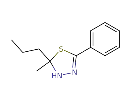 Molecular Structure of 83342-05-6 (1,3,4-Thiadiazole, 2,3-dihydro-2-methyl-5-phenyl-2-propyl-)