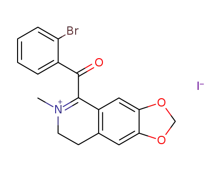 1-(2'-bromobenzoyl)-2-methyl-3,4-dihydro-6,7-methylenedioxyisoquinolinium iodide