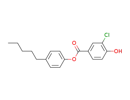 Molecular Structure of 50687-70-2 (3-Chloro-4-hydroxybenzoic acid 4-pentylphenyl ester)