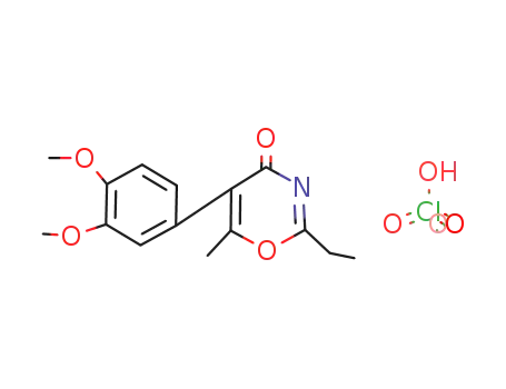 6-methyl-2-ethyl-5-(3,4-dimethoxyphenyl)-4-oxo-1,3-oxazinium perchlorate