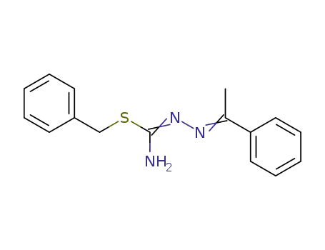 Molecular Structure of 78938-21-3 (Hydrazinecarboximidothioic acid, (1-phenylethylidene)-, phenylmethyl
ester)
