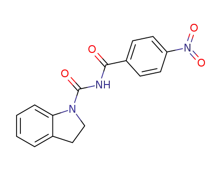 Molecular Structure of 90234-91-6 (1H-Indole-1-carboxamide, 2,3-dihydro-N-(4-nitrobenzoyl)-)