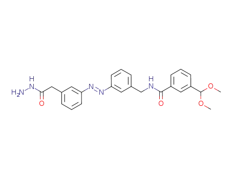 (E)-3-(dimethoxymethyl)-N-(3-((3-(2-hydrazinyl-2-oxoethyl)phenyl)diazenyl)benzyl)benzamide