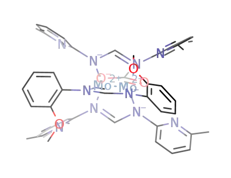 trans-[Mo<sub>2</sub>(acetate)(N,N'-di(6-methyl-2-pyridyl)formamidinate)2(N,N'-di(2-methoxyphenyl)formamidinate)]