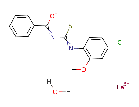 lanthanum (N-benzoyl-N'-orthomethoxyphenyl thiocarbamide) chloridehydrate