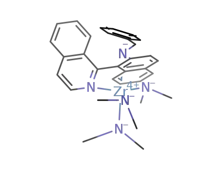 [Zr(C<sub>10</sub>H<sub>6</sub>(N(benzyl))C<sub>9</sub>H<sub>6</sub>N)(NMe<sub>2</sub>)3]
