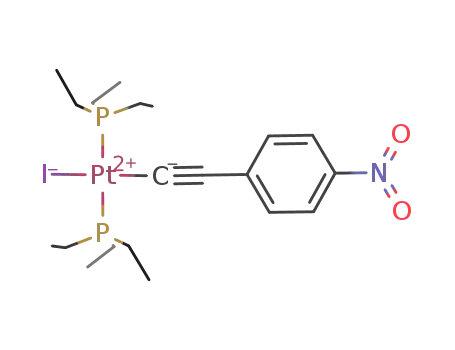 Molecular Structure of 862280-65-7 (trans-Pt(PEt<sub>3</sub>)2(CC-p-C<sub>6</sub>H<sub>4</sub>-NO<sub>2</sub>)I)