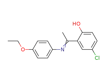 Molecular Structure of 105533-42-4 (Phenol, 4-chloro-2-[1-[(4-ethoxyphenyl)imino]ethyl]-)