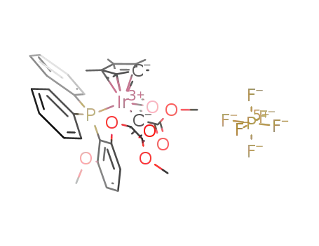 [(C<sub>5</sub>Me<sub>5</sub>)Ir(CO)(PPh<sub>2</sub>(C<sub>6</sub>H<sub>3</sub>-2-(MeO)-6-(OC(COOMe)=C(COOMe))))](PF<sub>6</sub>)