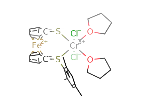 bis(tetrahydrofuran)dichloro[1'-(mesitylthio)ferrocene-1-(thiolato)]chromium(III)