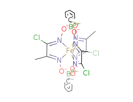 (mer)-Fe(methylchloroglyoximato)3(BC<sub>6</sub>H<sub>5</sub>)2