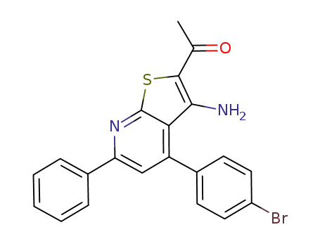 1-[3-amino-4-(4-bromophenyl)-6-phenylthieno[2,3-b]pyridin-2-yl]ethanone
