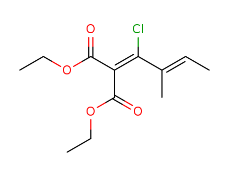 Propanedioic acid, (1-chloro-2-methyl-2-butenylidene)-, diethyl ester