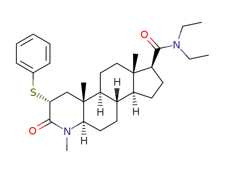 (3R,4aR,4bS,6aS,7S,9aS,9bS,11aR)-1,4a,6a-Trimethyl-2-oxo-3-phenylsulfanyl-hexadecahydro-indeno[5,4-f]quinoline-7-carboxylic acid diethylamide