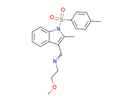 (2-Methoxy-ethyl)-[1-[2-methyl-1-(toluene-4-sulfonyl)-1H-indol-3-yl]-meth-(Z)-ylidene]-amine