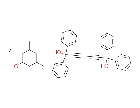 Molecular Structure of 118493-07-5 (1,1,6,6-Tetraphenyl-hexa-2,4-diyne-1,6-diol; compound with 3,5-dimethyl-cyclohexanol)