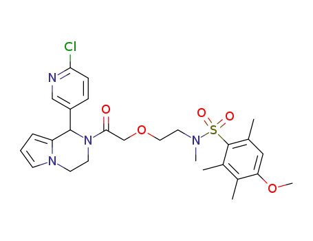 N-(2-(2-(1-(6-chloropyridin-3-yl)-3,4-dihydropyrrolo[1,2-a]pyrazin-2(1H)-yl)-2-oxoethoxy)ethyl)-4-methoxy-N,2,3,6-tetramethylbenzenesulfonamide