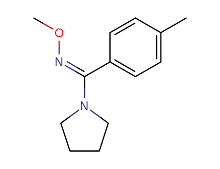 Pyrrolidine, 1-[(methoxyimino)(4-methylphenyl)methyl]-, (E)-