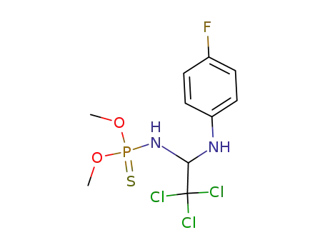 O,O-dimethyl-N-[2,2,2-trichloro-1-(4-flurophenylamino)ethyl] phosphoramidothioate
