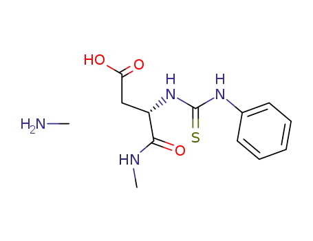 (S)-N-Methyl-3-(3-phenyl-thioureido)-succinamic acid; compound with methylamine
