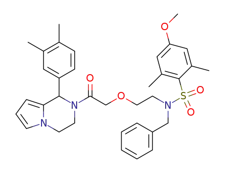 N-benzyl-N-(2-(2-(1-(3,4-dimethylphenyl)-3,4-dihydropyrrolo[1,2-a]pyrazin-2(1H)-yl)-2-oxoethoxy)ethyl)-4-methoxy-2,6-dimethylbenzenesulfonamide