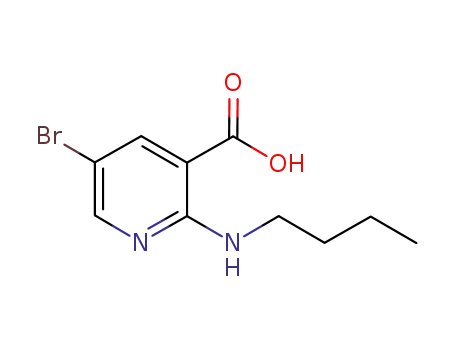 Molecular Structure of 1247704-98-8 (5-bromo-2-(butylamino)nicotinic acid)