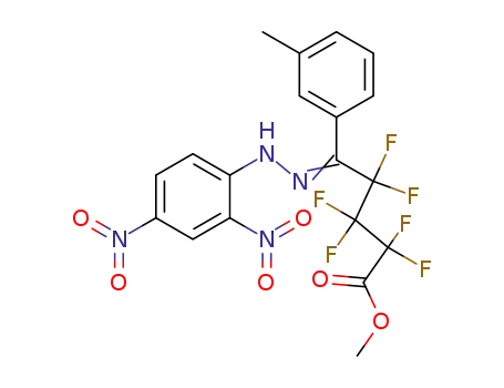 5-[(2,4-Dinitro-phenyl)-hydrazono]-2,2,3,3,4,4-hexafluoro-5-m-tolyl-pentanoic acid methyl ester