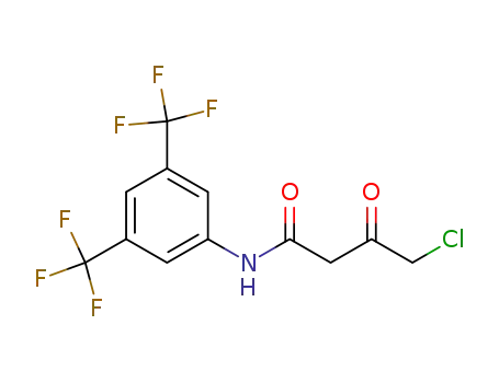Molecular Structure of 61610-53-5 (Butanamide, N-[3,5-bis(trifluoromethyl)phenyl]-4-chloro-3-oxo-)