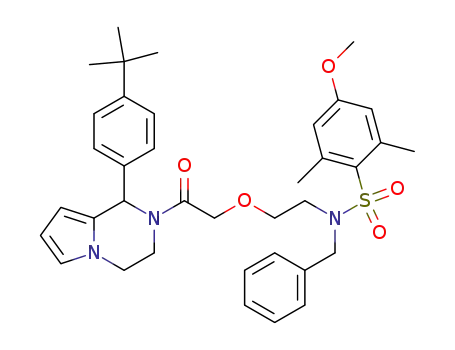 N-benzyl-N-(2-(2-(1-(4-tert-butylphenyl)-3,4-dihydropyrrolo[1,2-a]pyrazin-2(1H)-yl)-2-oxoethoxy)ethyl)-4-methoxy-2,6-dimethylbenzenesulfonamide