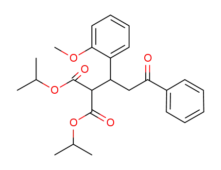 Molecular Structure of 1186044-25-6 (diisopropyl 2-(1-(2-methoxyphenyl)-3-oxo-3-phenylpropyl)malonate)