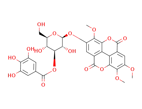 3,3',4'-tri-O-methylellagic acid 4-O-(3''-galloyl)-β-D-glucopyranoside