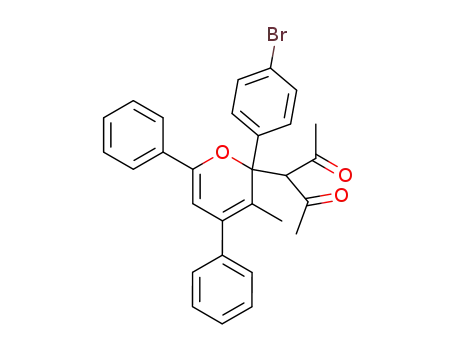 Molecular Structure of 80948-16-9 (2,4-Pentanedione,
3-[2-(4-bromophenyl)-3-methyl-4,6-diphenyl-2H-pyran-2-yl]-)
