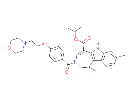 isopropyl 8-fluoro-1,1-dimethyl-3-[4-(2-morpholin-4-ylethoxy)benzoyl]-1,2,3,6-tetrahydroazepino[4,5-b]indole-5-carboxylate