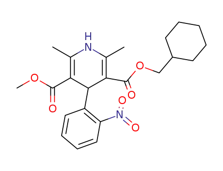 2,6-Dimethyl-4-(2-nitro-phenyl)-1,4-dihydro-pyridine-3,5-dicarboxylic acid 3-cyclohexylmethyl ester 5-methyl ester