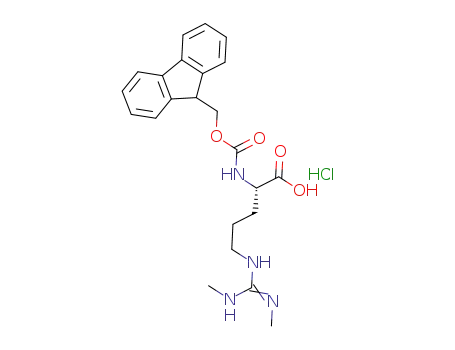 Molecular Structure of 1330286-46-8 (Fmoc-Arg(Me<sub>2</sub>)-OH<sub>.</sub>HCl)