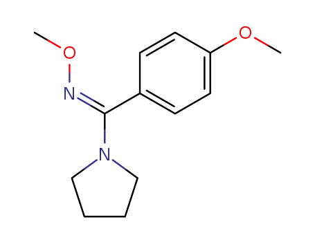 Pyrrolidine, 1-[(methoxyimino)(4-methoxyphenyl)methyl]-, (E)-