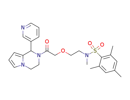 N,2,4,6-tetramethyl-N-(2-(2-oxo-2-(1-(pyridin-3-yl)-3,4-dihydropyrrolo[1,2-a]pyrazin-2(1H)-yl)ethoxy)ethyl)benzenesulfonamide