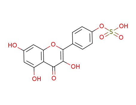 Molecular Structure of 62369-23-7 (4H-1-Benzopyran-4-one, 3,5,7-trihydroxy-2-[4-(sulfooxy)phenyl]-)